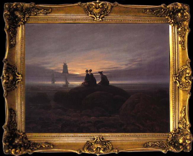 Caspar David Friedrich Moonsise over the Sea